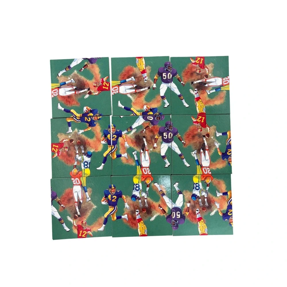 Scramble Squares Brain Teaser Puzzle Lot 2 Football Baseball Sports Themes